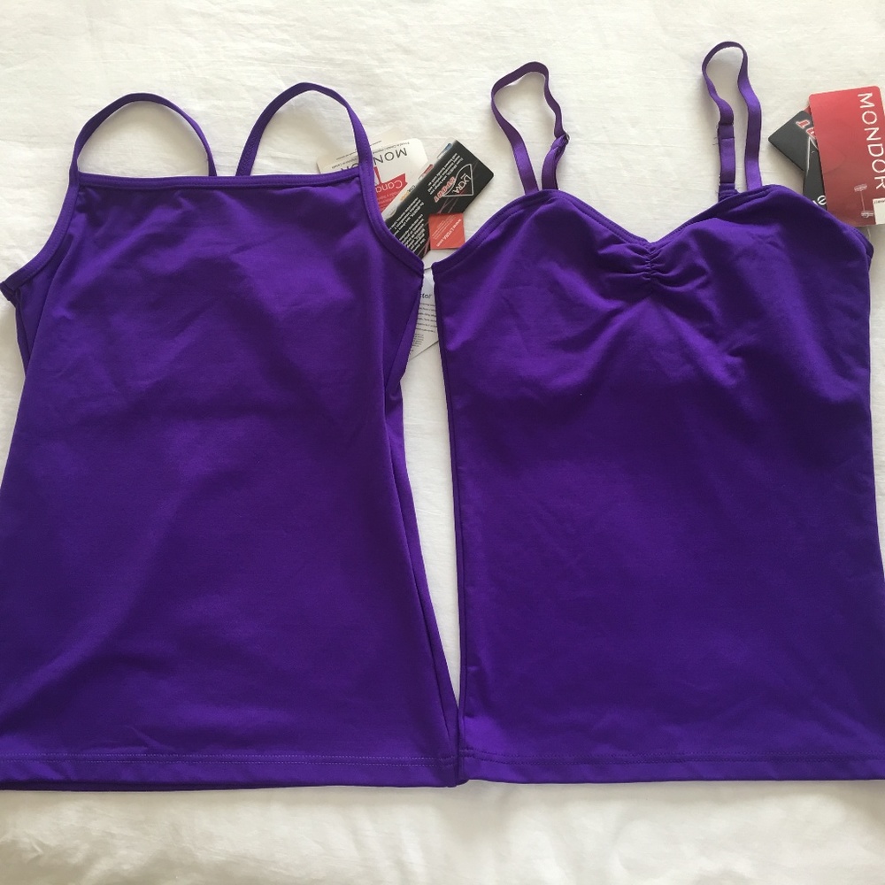 2 Mondor Active Wear/Dance Camisole Tops Adult S